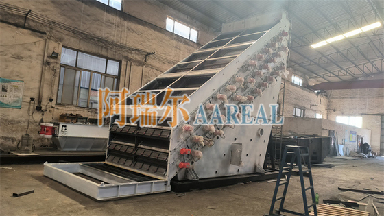 30TPH سیب لرزش صفحه نمایش با فرکانس بالا برای لرزش الکترومغناطیسی شن کوارتز مرطوب